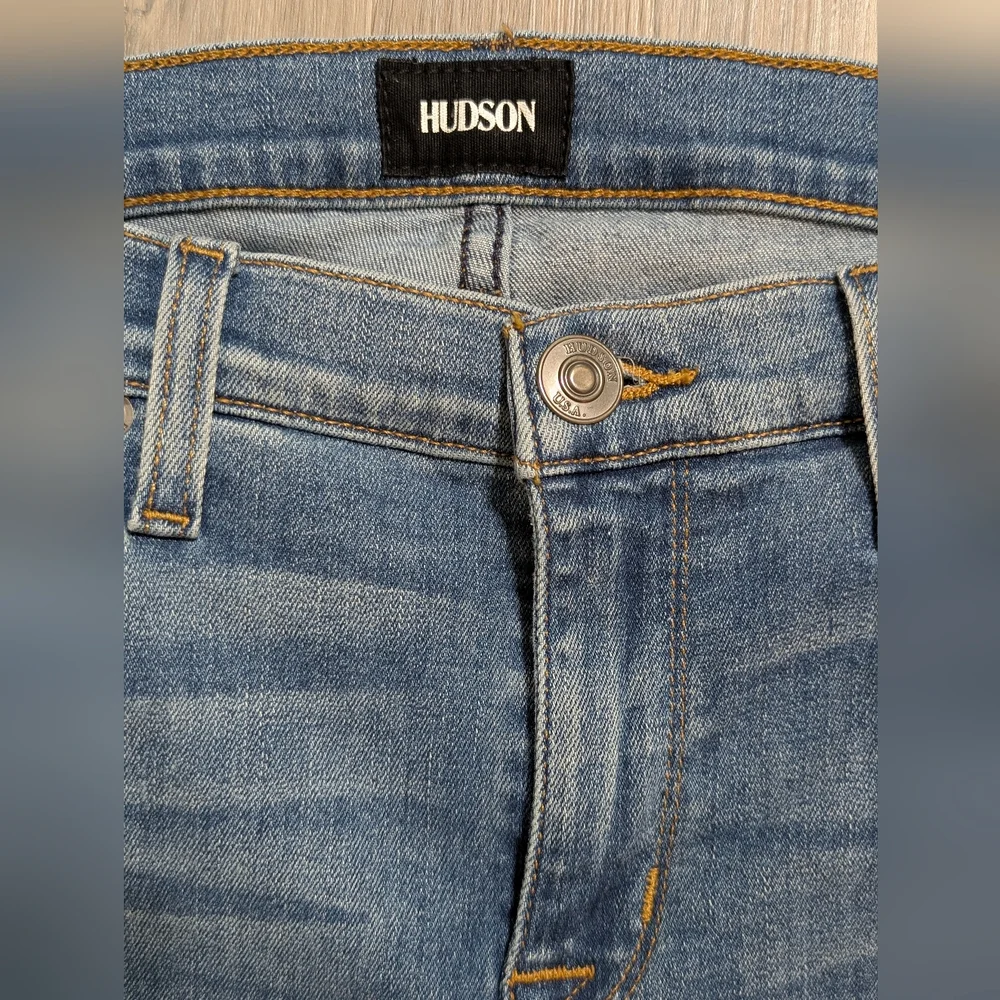 Hudson Blue Skinny Jeans with Distressed Details - 28 - Preloved - Picture 3 of 6